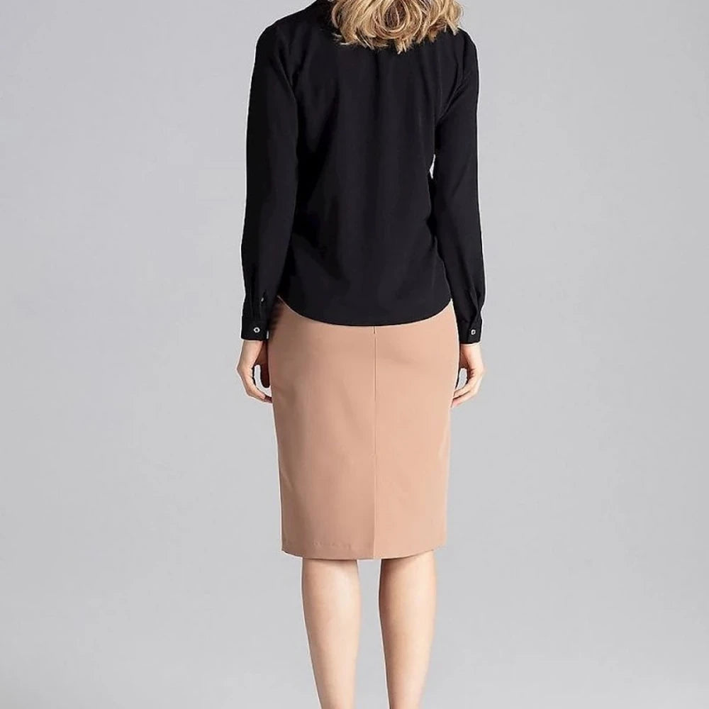 Elegant Long Sleeve Blouse with Collar