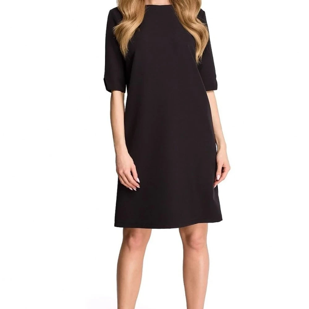 Polyester Spandex Back Neckline Dress