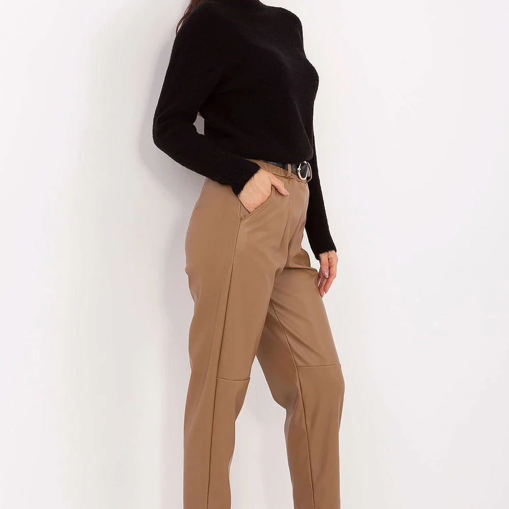 Women's Faux Leather Tapered Pants