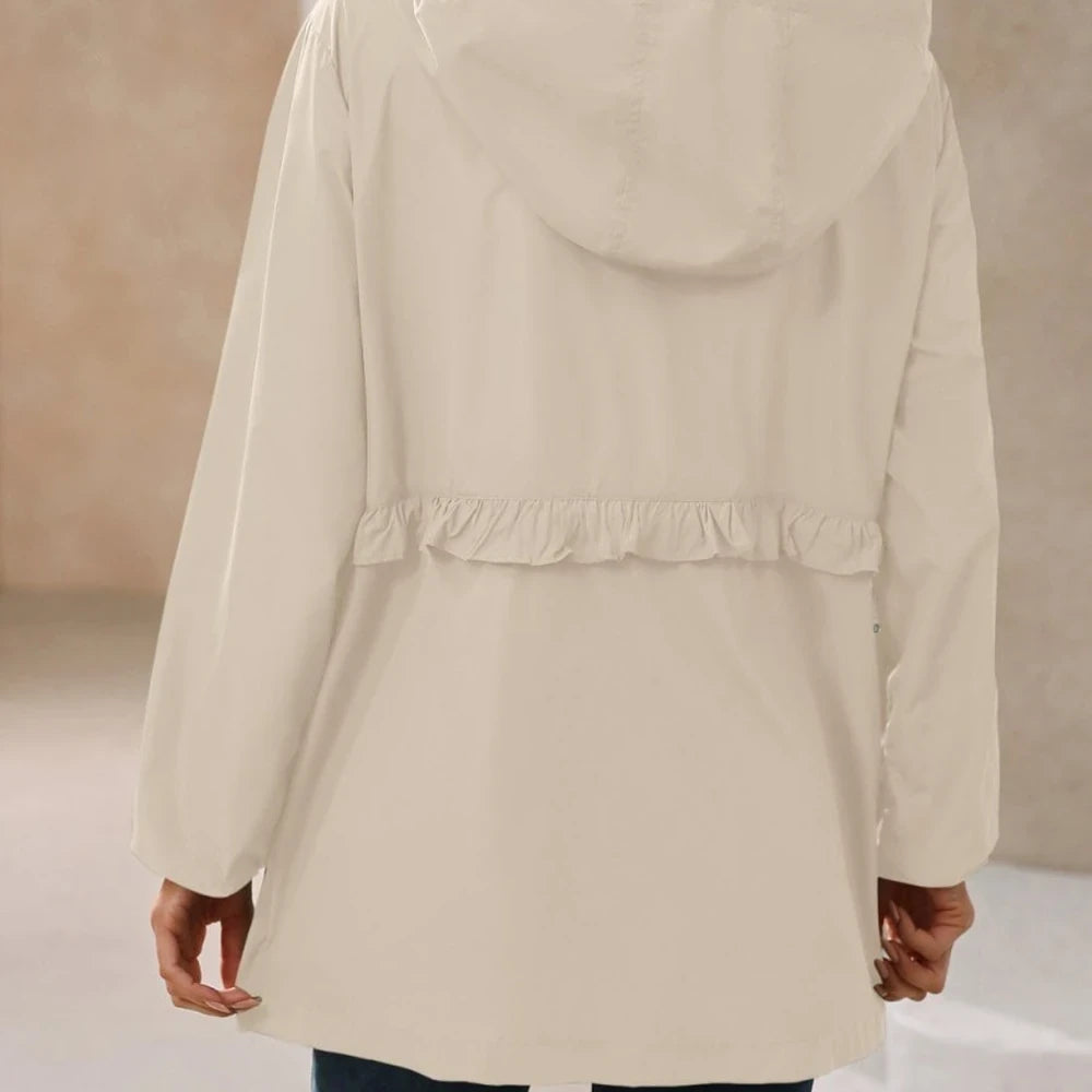 Waterproof Hooded Long Sleeve Windbreaker Jacket