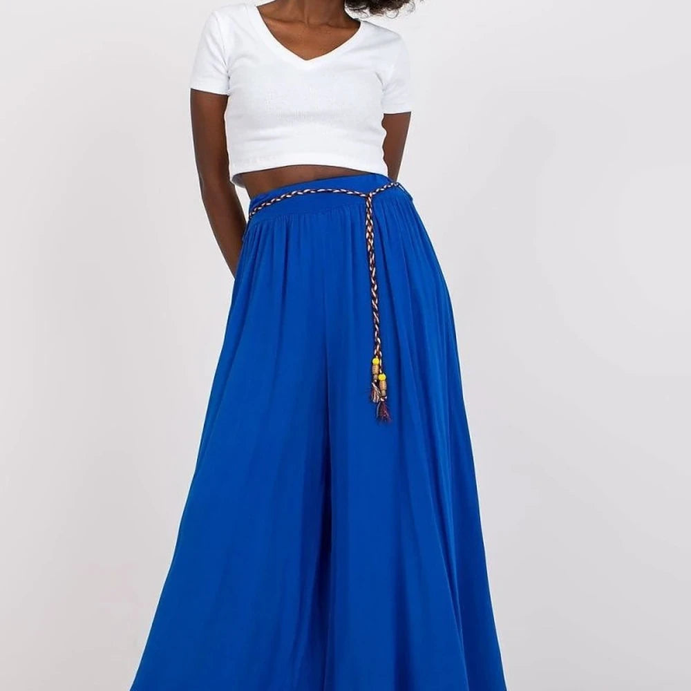 High-Waisted Wide-Leg Trousers