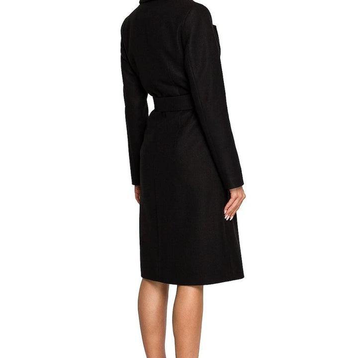 Fleece Lined Belted Coat with Pockets