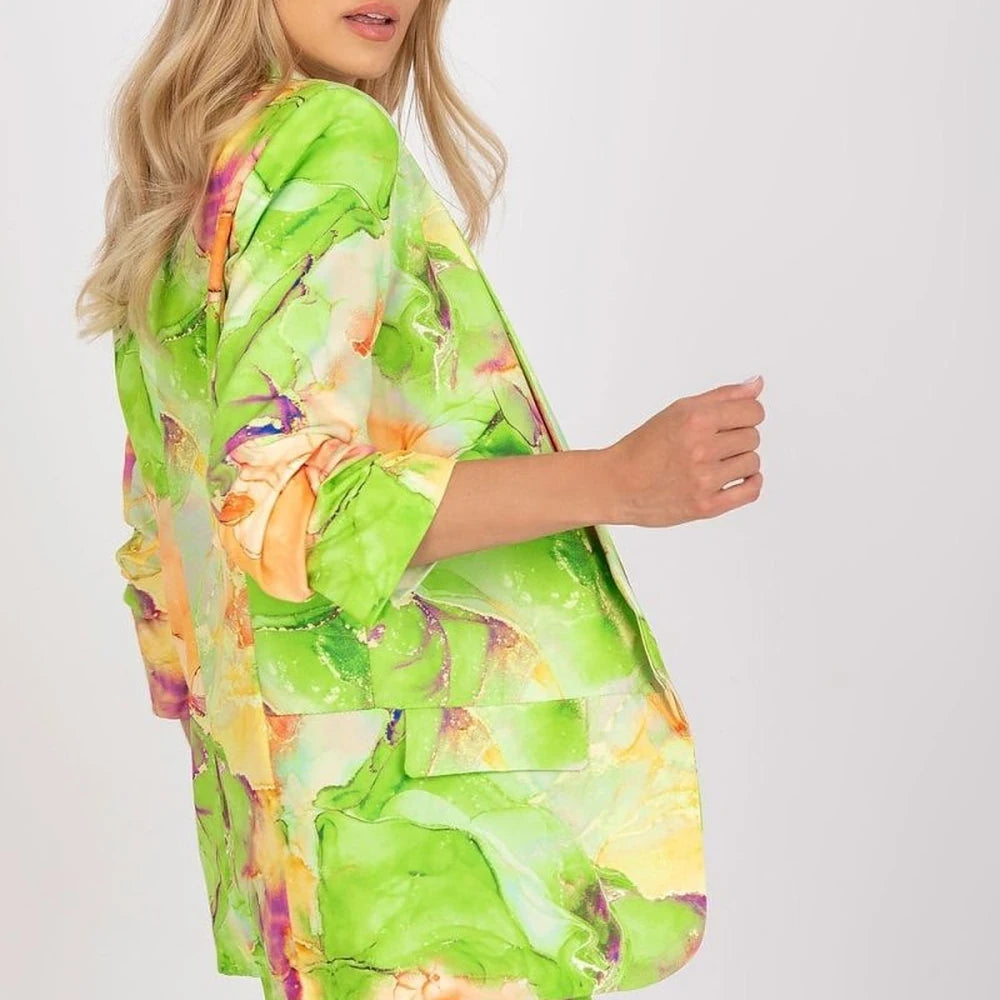 Women's Colorful Blazer with 3/4 Sleeves