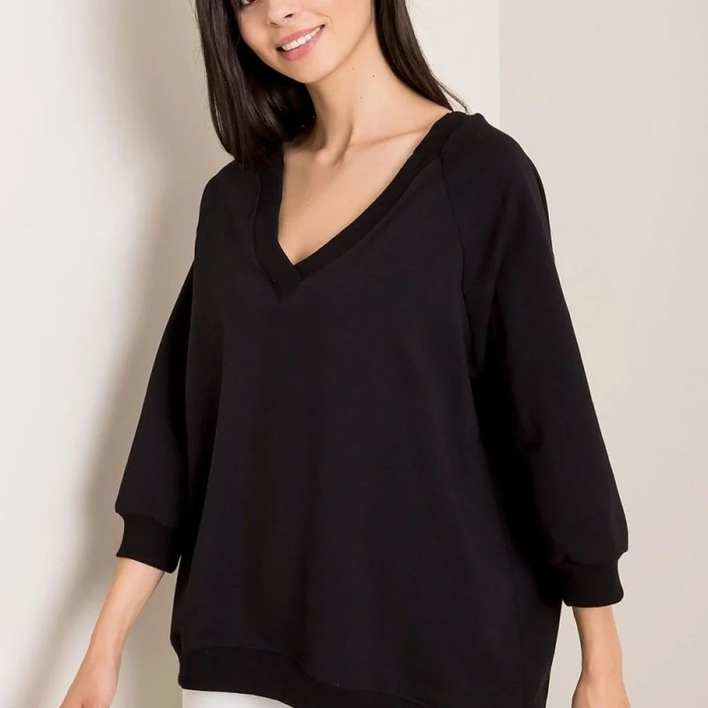 Loose Fit Sweatshirt - Cotton Spandex Blend