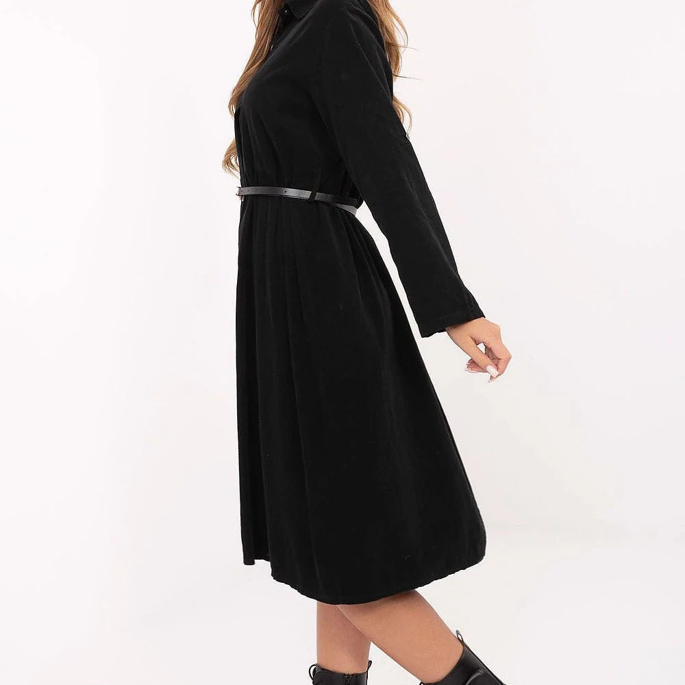 Classic Cotton Midi Shirt Dress