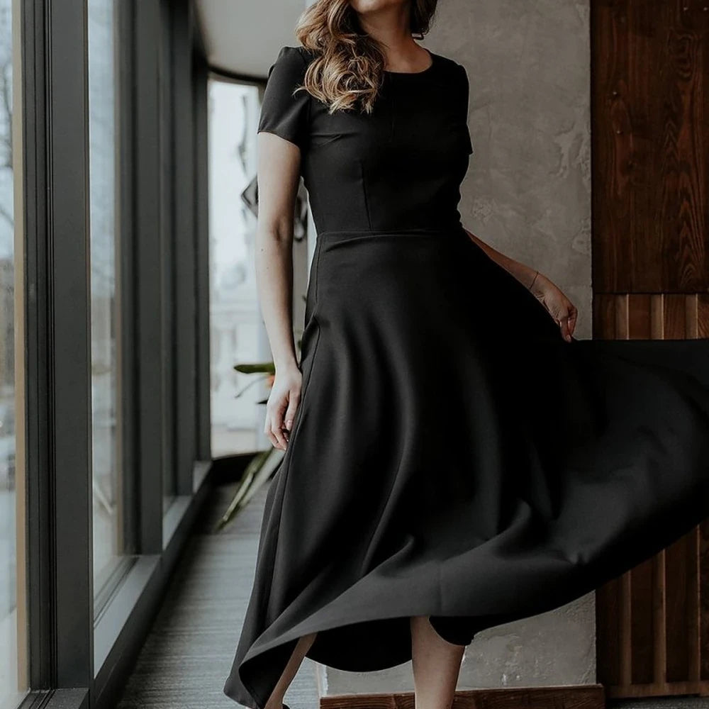 Long Sleeve Day Dress with Zipper