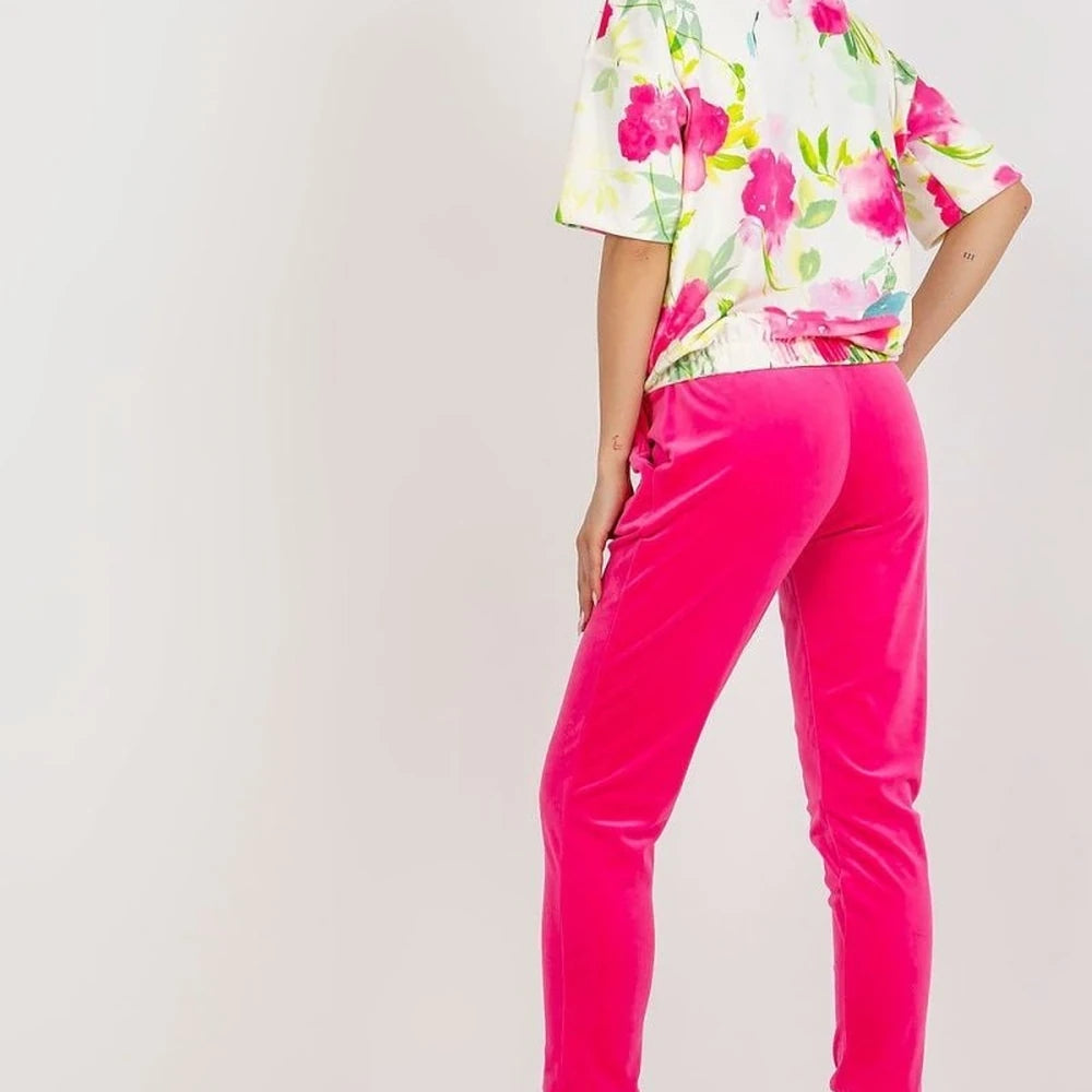 Velour Blouse and Pants Set