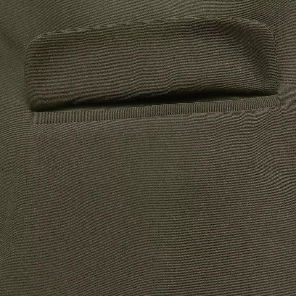 Contrast Collar Button Up Coat