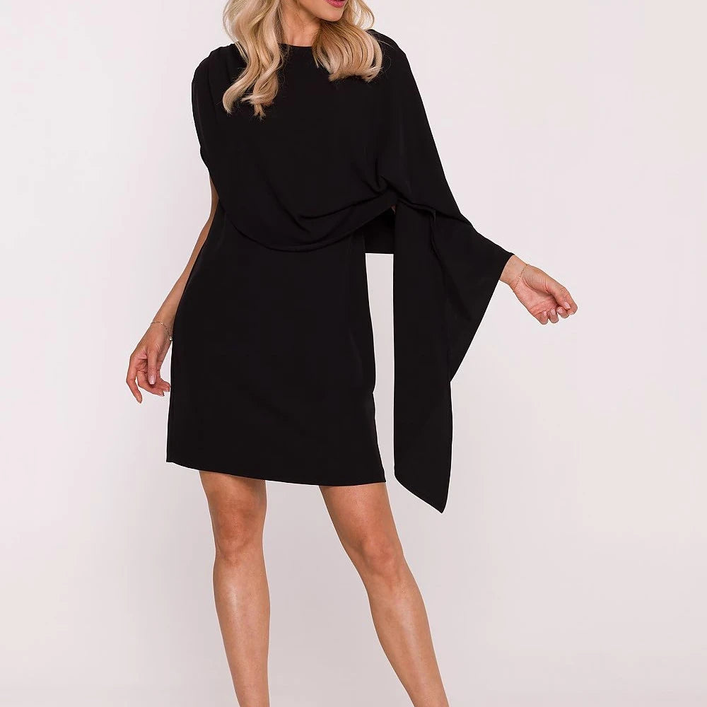 Violet Evening Dress with Cape