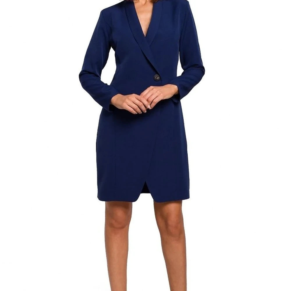 Jacket Cut Dress with Button Detail