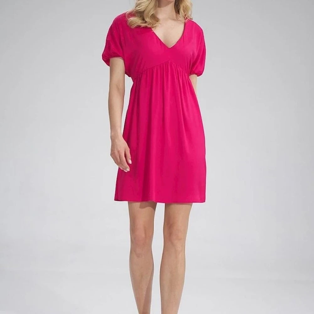 Sweetheart Neckline Buffet Sleeve Dress