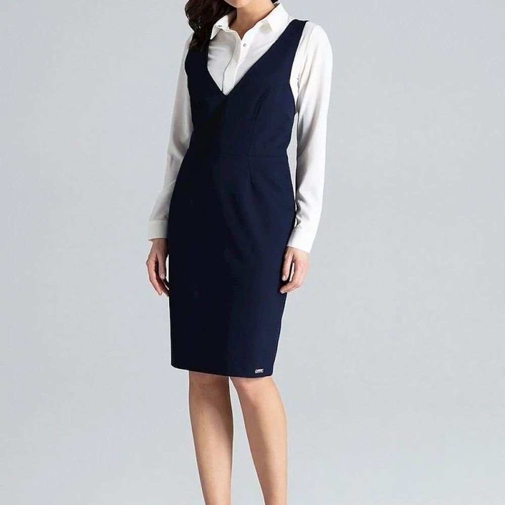 Sleeveless Midi Dress with Open Back