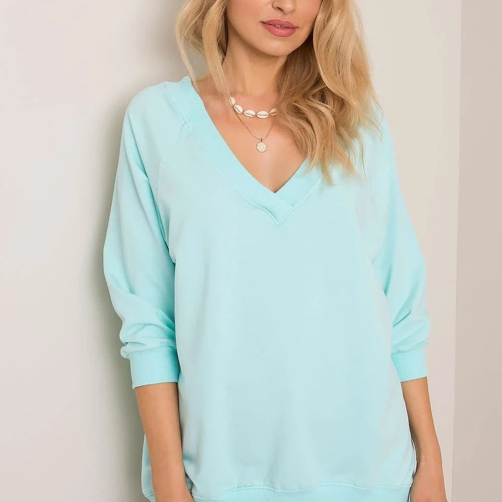 Loose Fit Sweatshirt - Cotton Spandex Blend