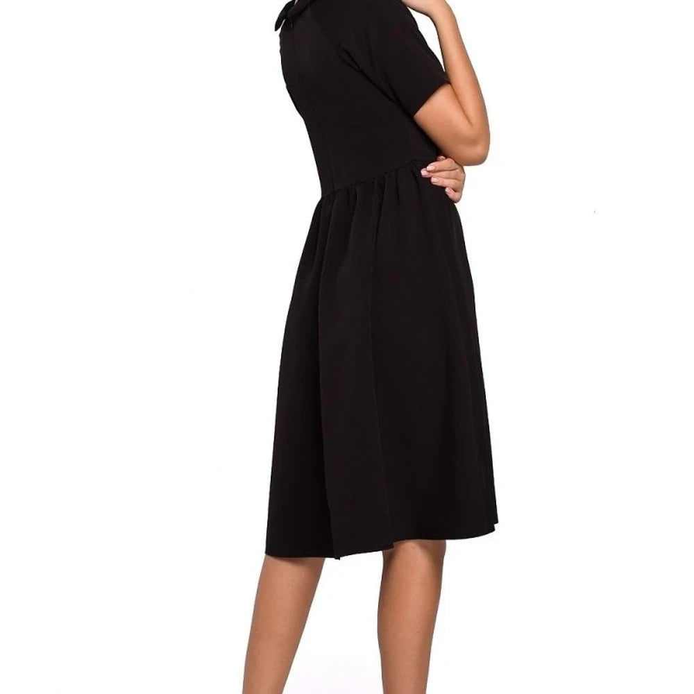 Red Ruffled Sleeve Day Dress