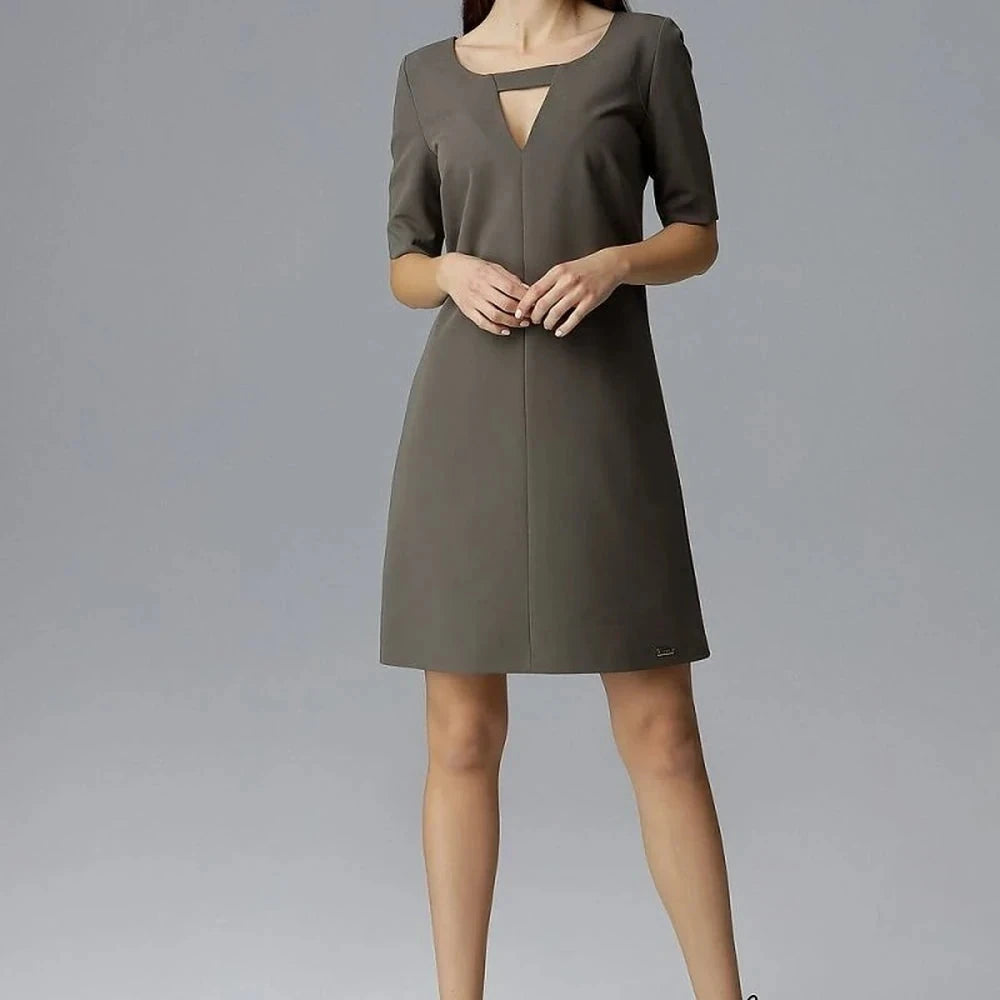 Casual Day Dress with 3/4 Sleeves