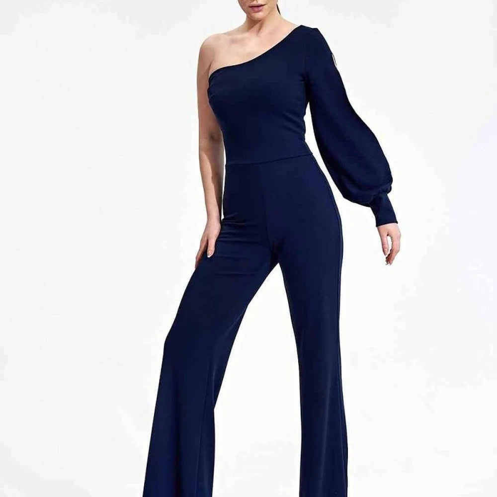 Polyester Spandex Wide Leg Jumpsuit