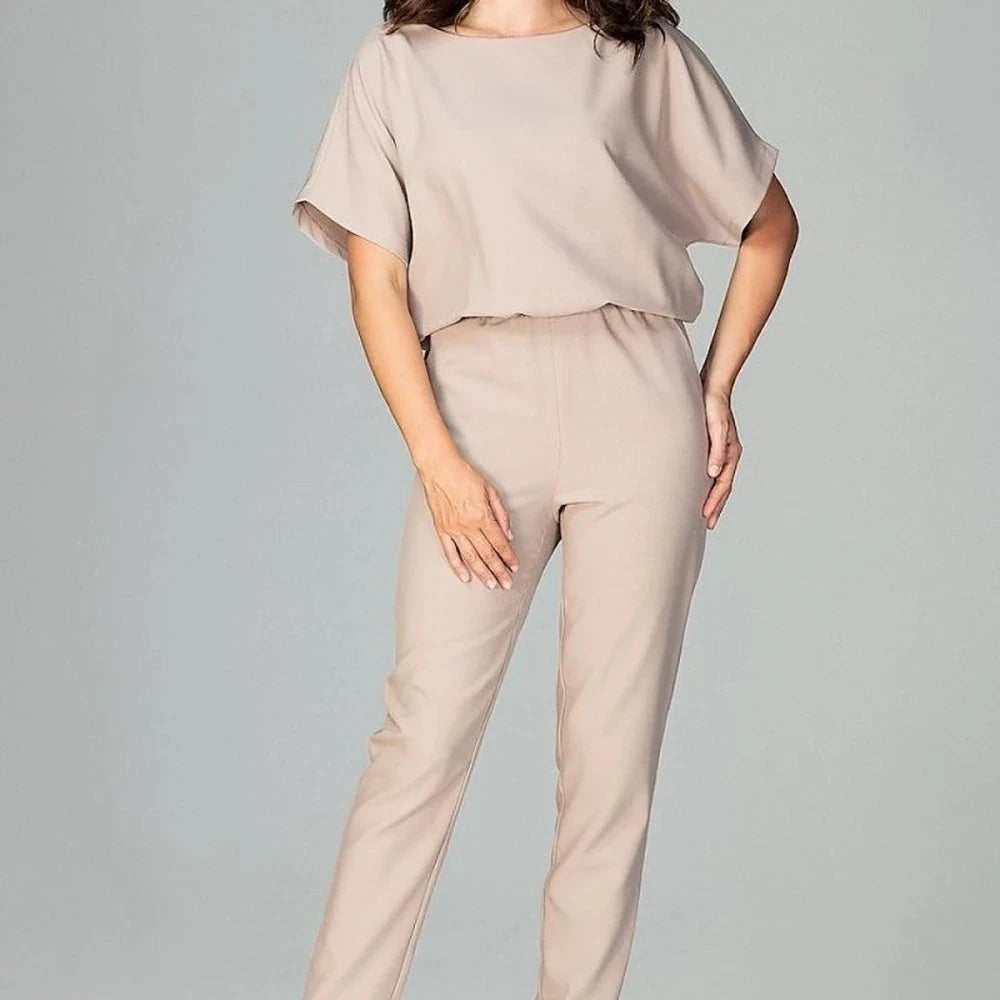 Classic Kimono Sleeve Jumpsuit with Pockets