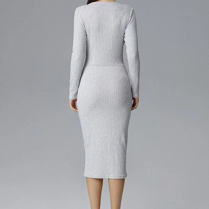 Fitted Long Sleeve Cocktail Dress