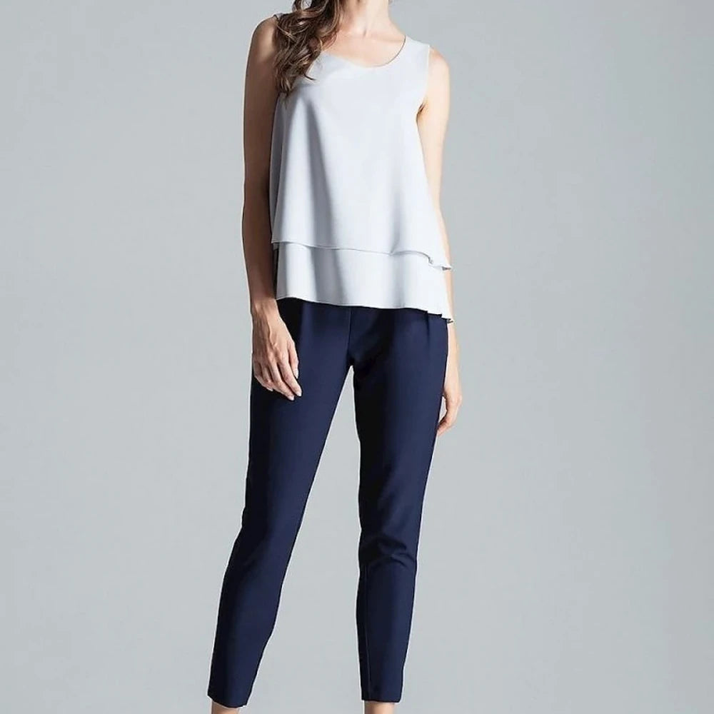 Sleeveless Flared Layer Top