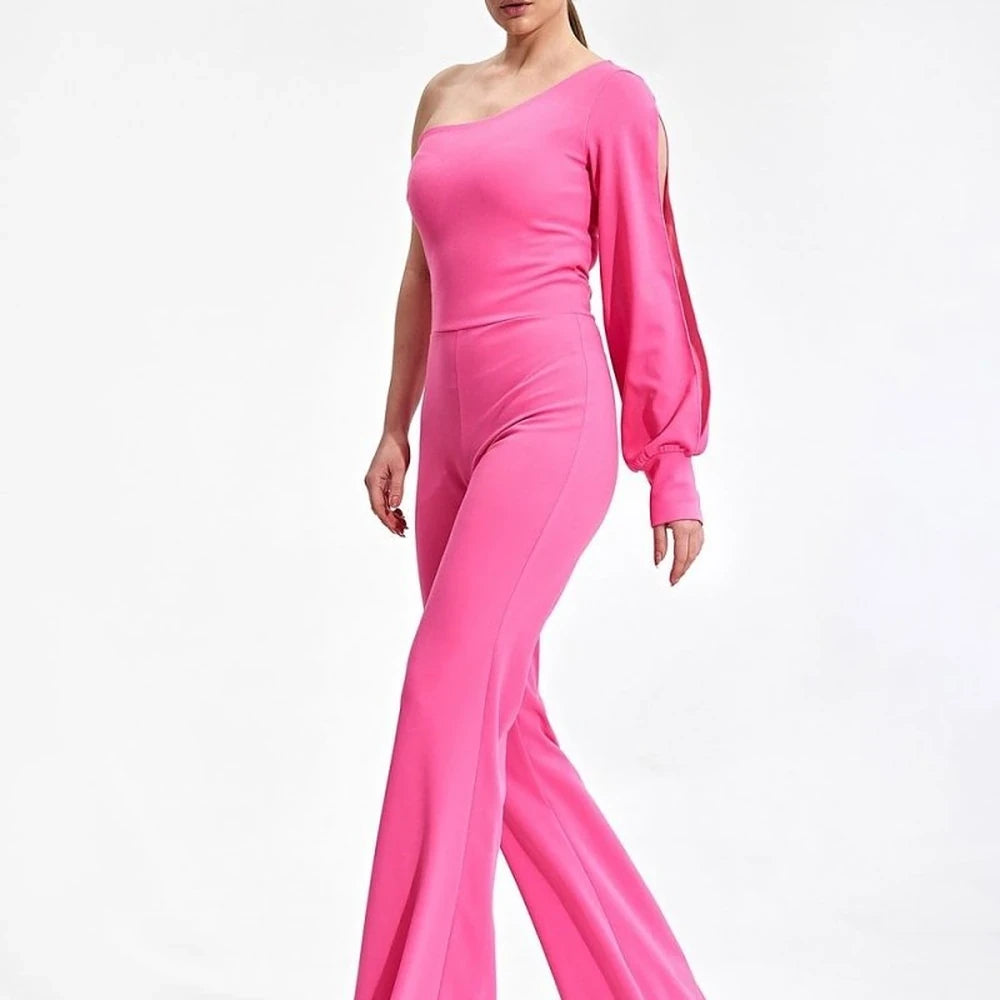 Polyester Spandex Wide Leg Jumpsuit