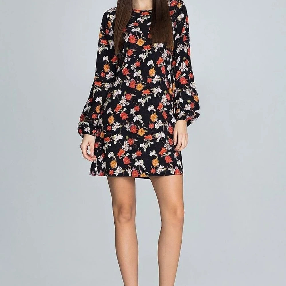 Floral Print Long Sleeve Dress