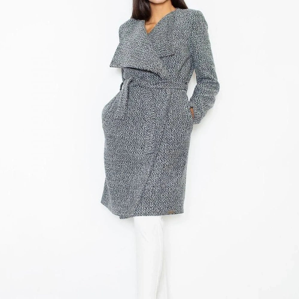 Oversize Fleece Coat with Belt & Pockets