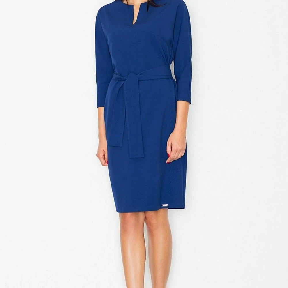 Midi Dress with Belt