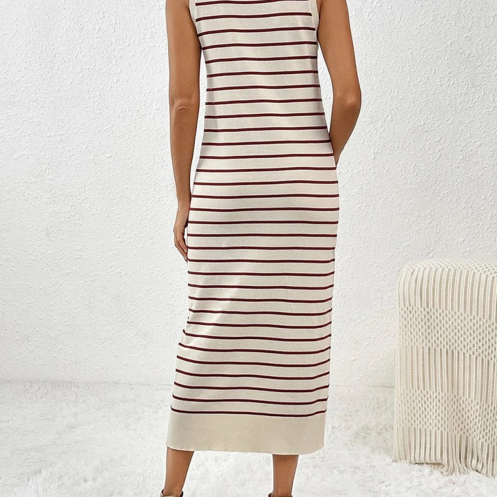Round Neck Midi Knit Dress