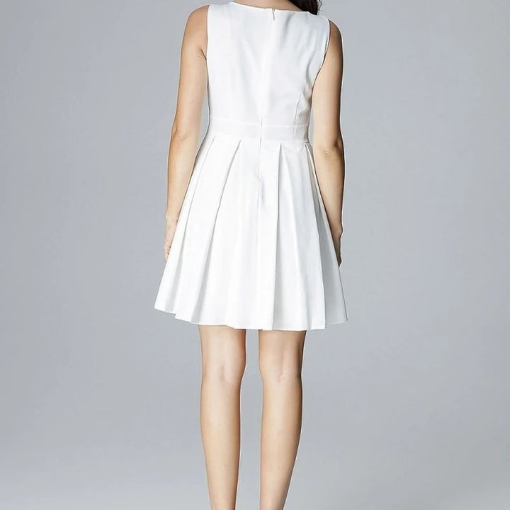 Fitted Cocktail Dress with Flared Skirt