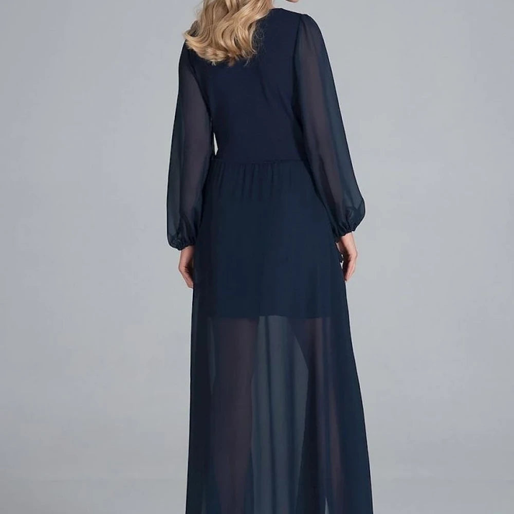 Maxi Chiffon Sleeve Evening Dress