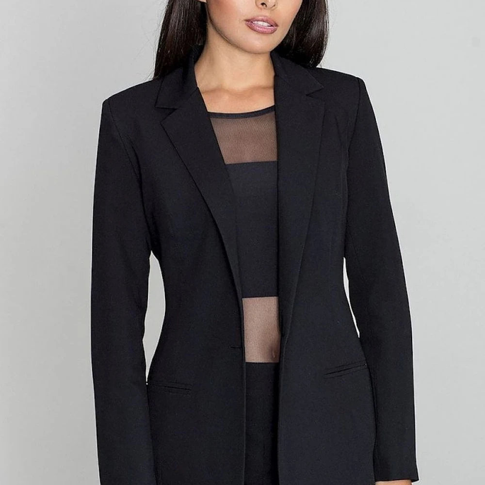 Long Loose Fit Button-Up Jacket