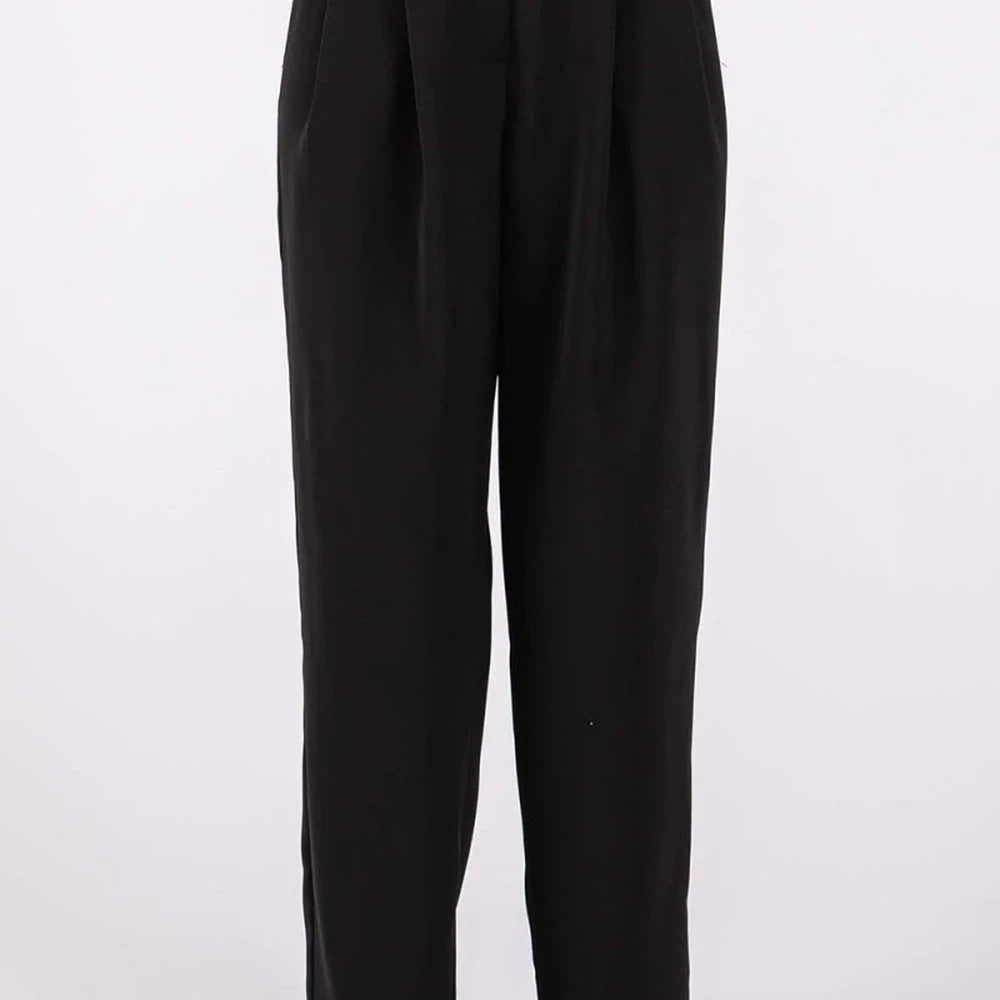 High-Waisted Pleated Pants