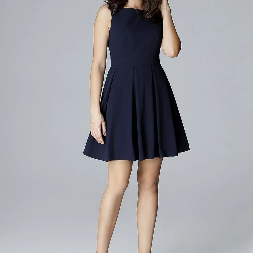 Fitted Cocktail Dress with Flared Skirt