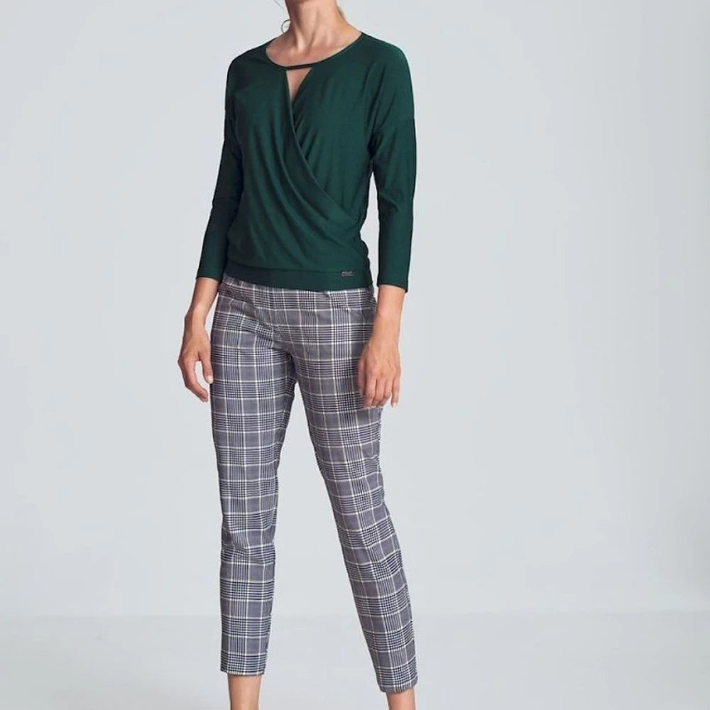 Chic Envelope Neckline Blouse