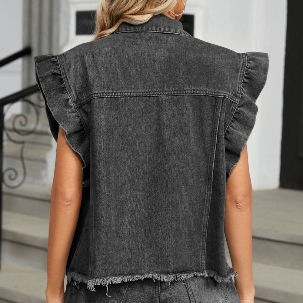 Raw Hem Denim Jacket