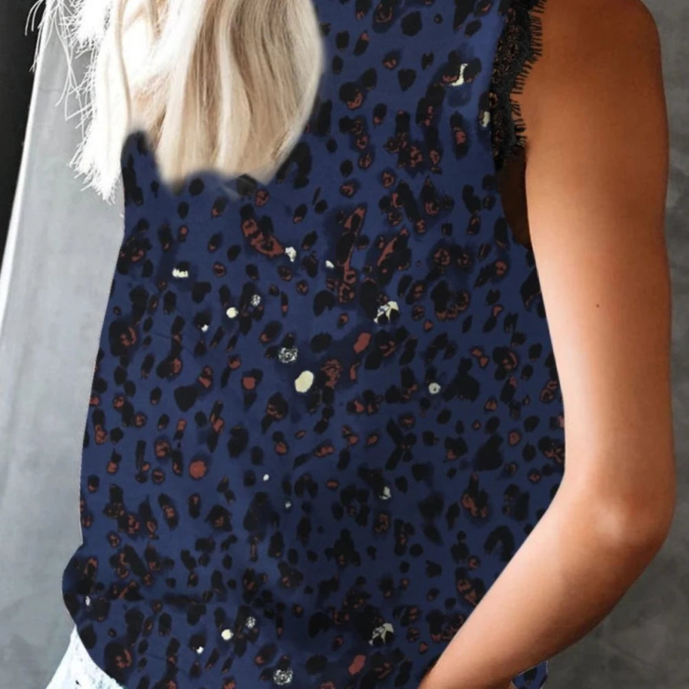 Lace Detail V-Neck Tank Top