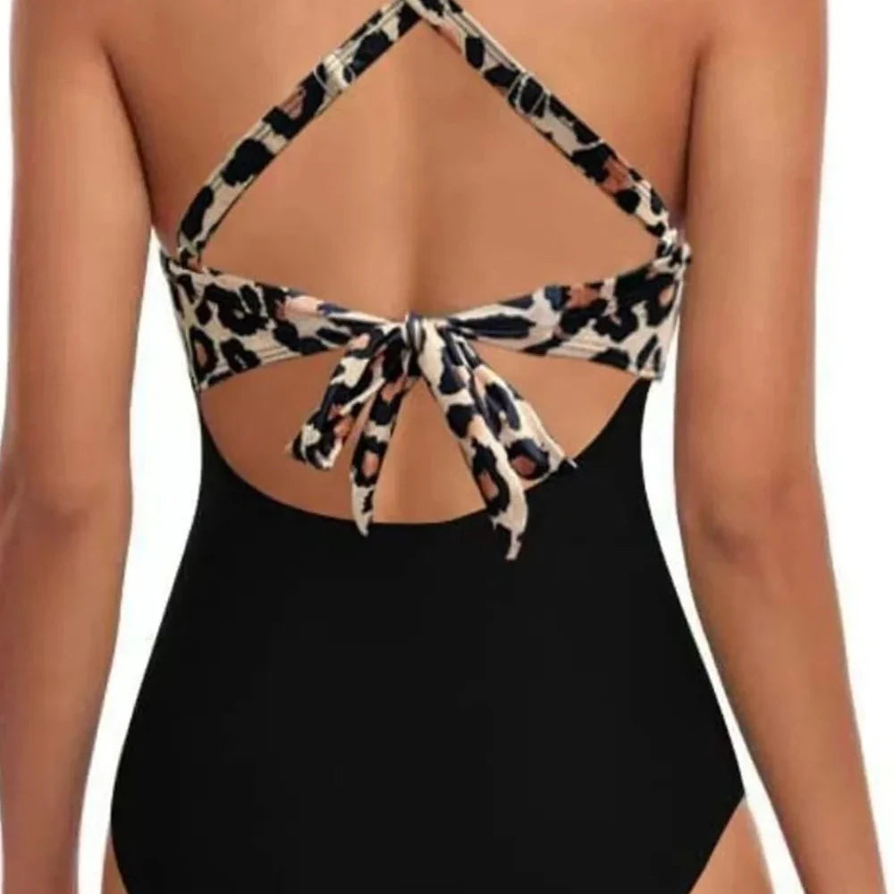 Cutout One-Piece Swimsuit with Tie Detail - Hot Pink