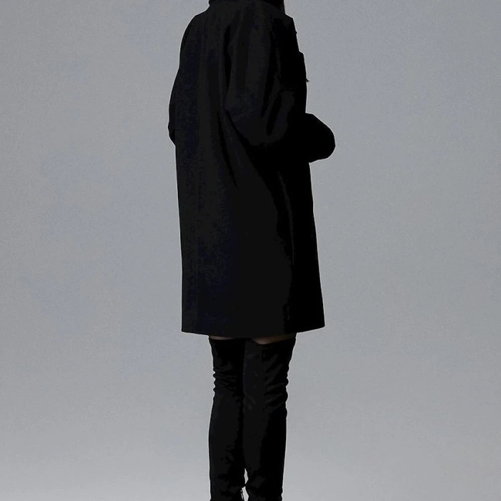 Loose Kimono Sleeve Double-Breasted Coat