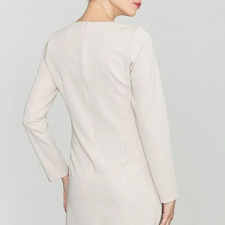 Women's Straight Cut Day Dress with Zipper