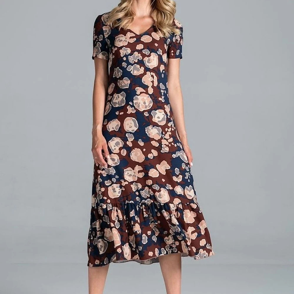 Midi Dress with Sweetheart Neckline