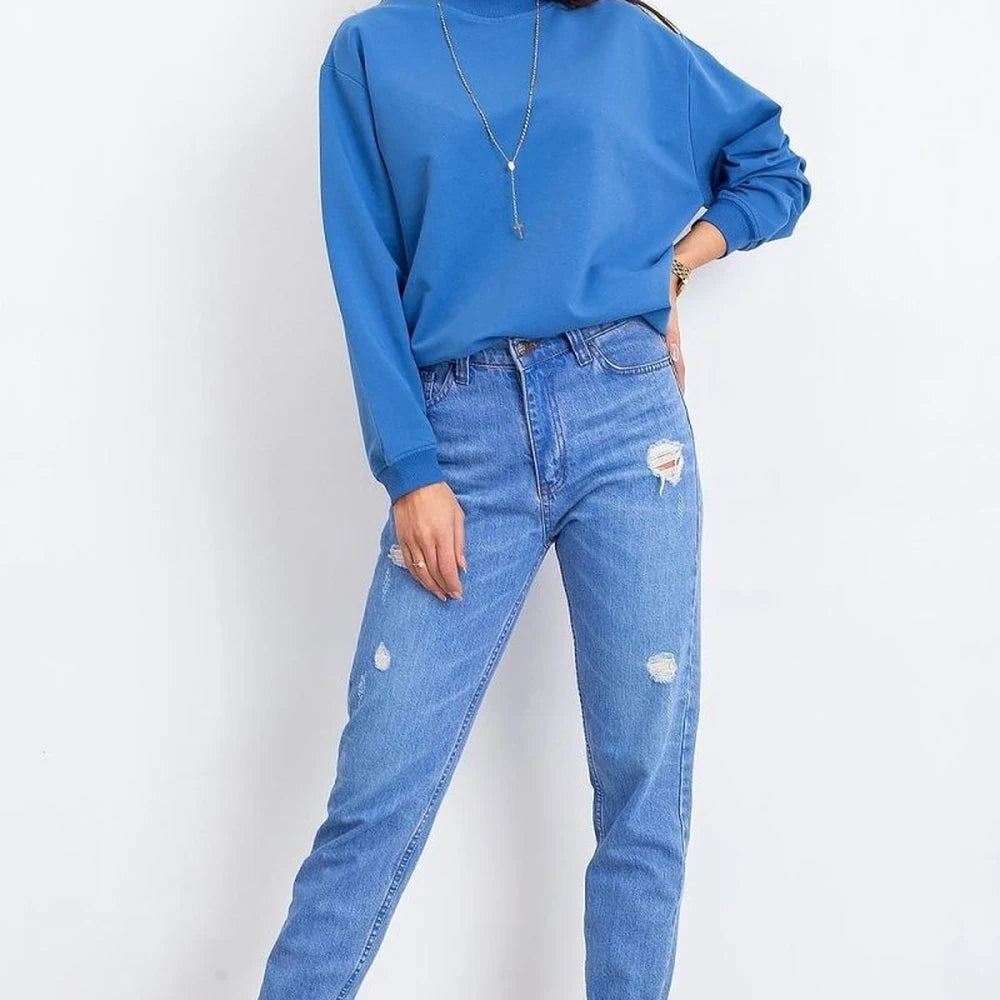 Women's Long Sleeve Stand Collar Sweatshirt