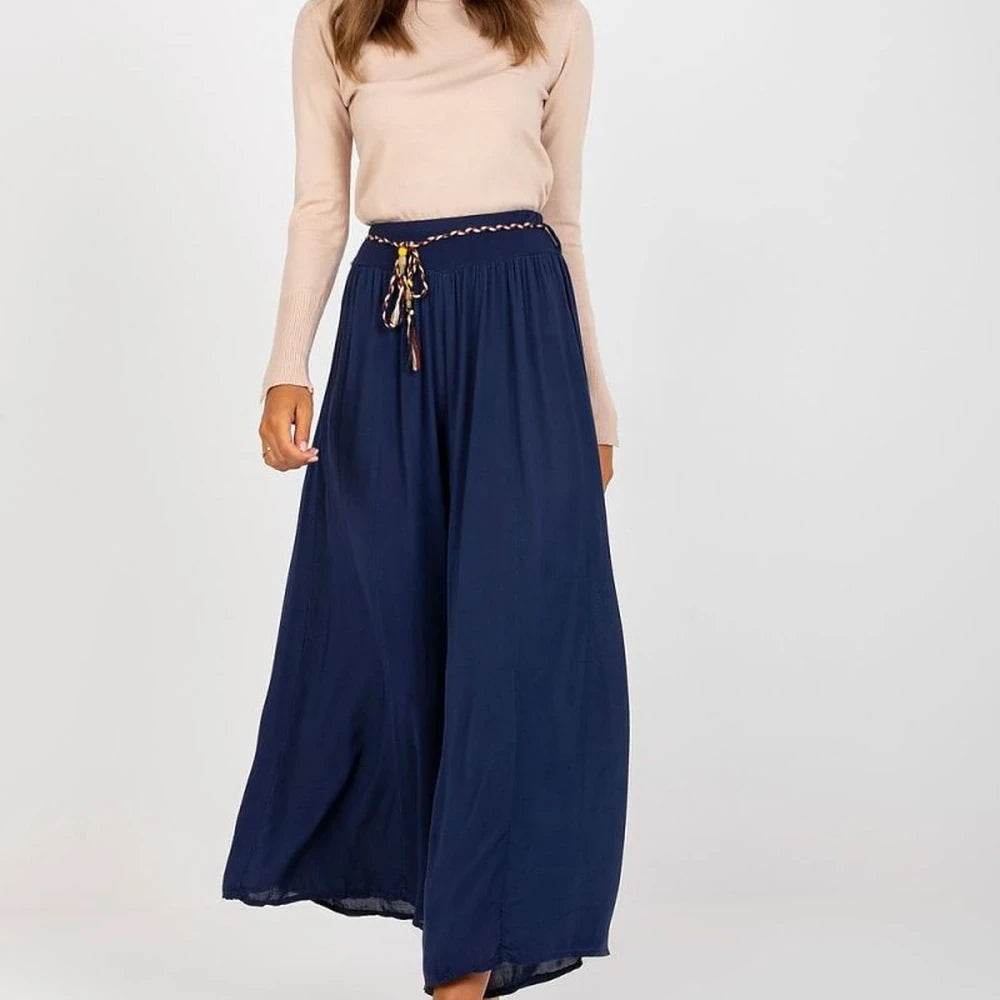 High-Waisted Wide-Leg Trousers