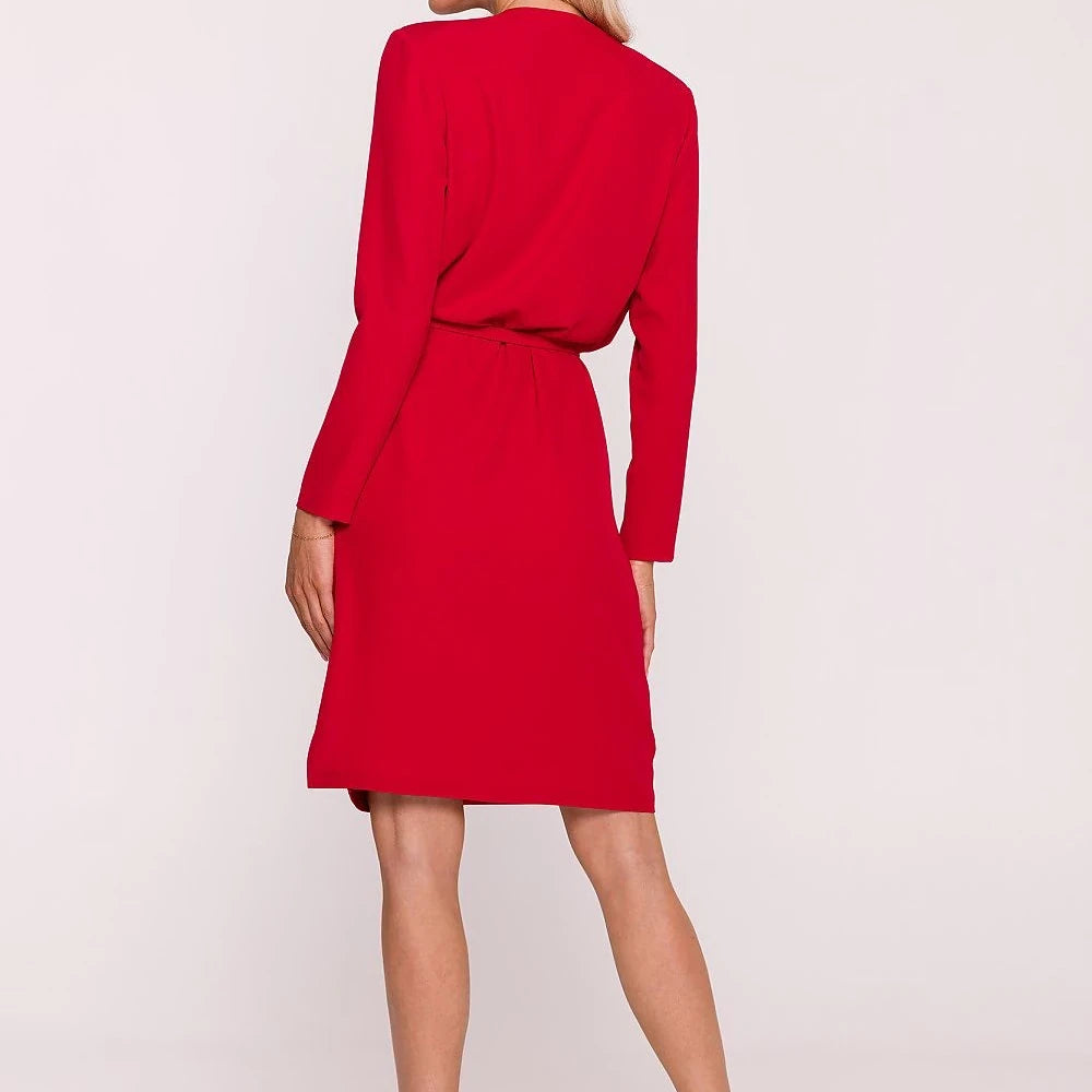 Violet Pencil Dress with Water Neckline