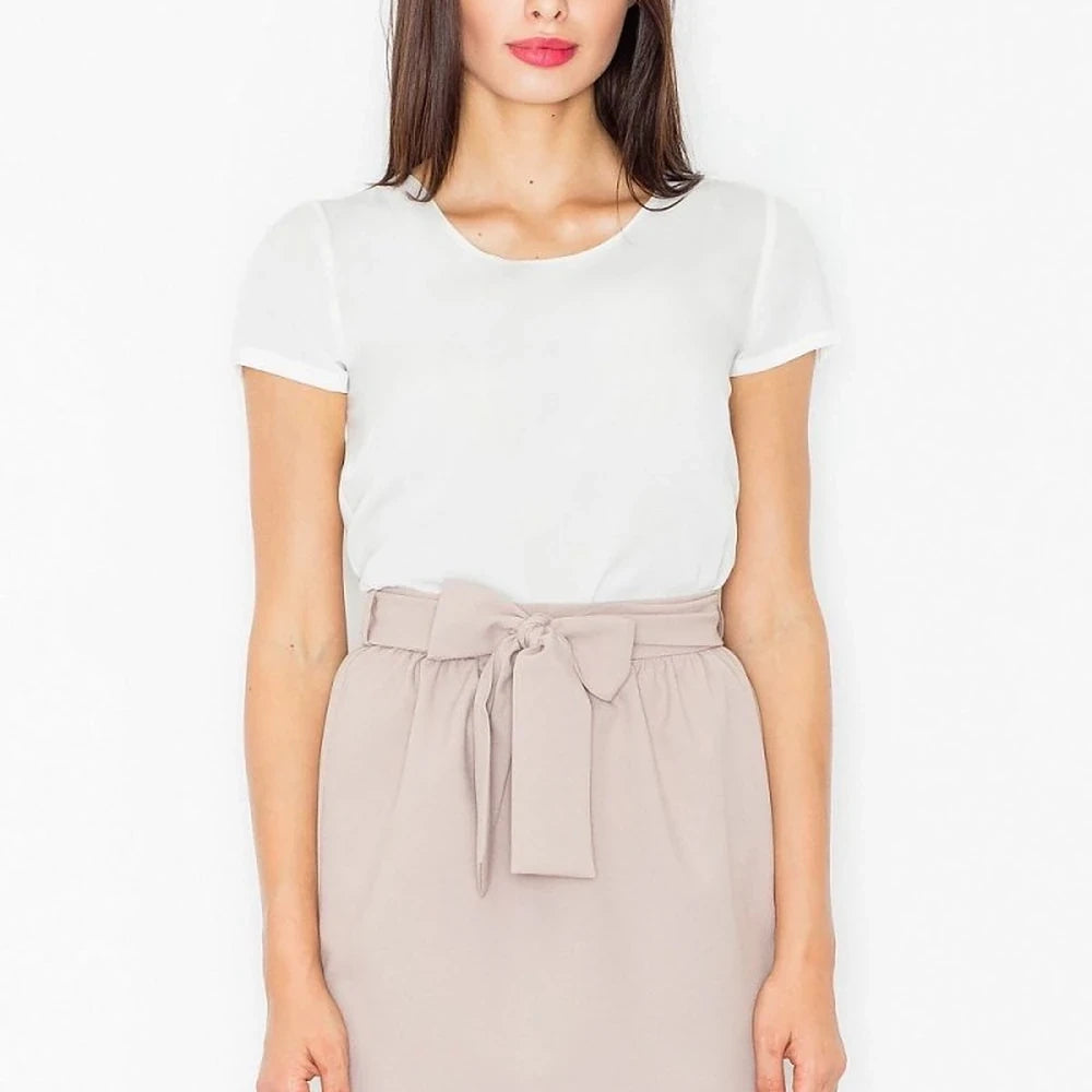 Pencil Skirt with Waist Tie - Green