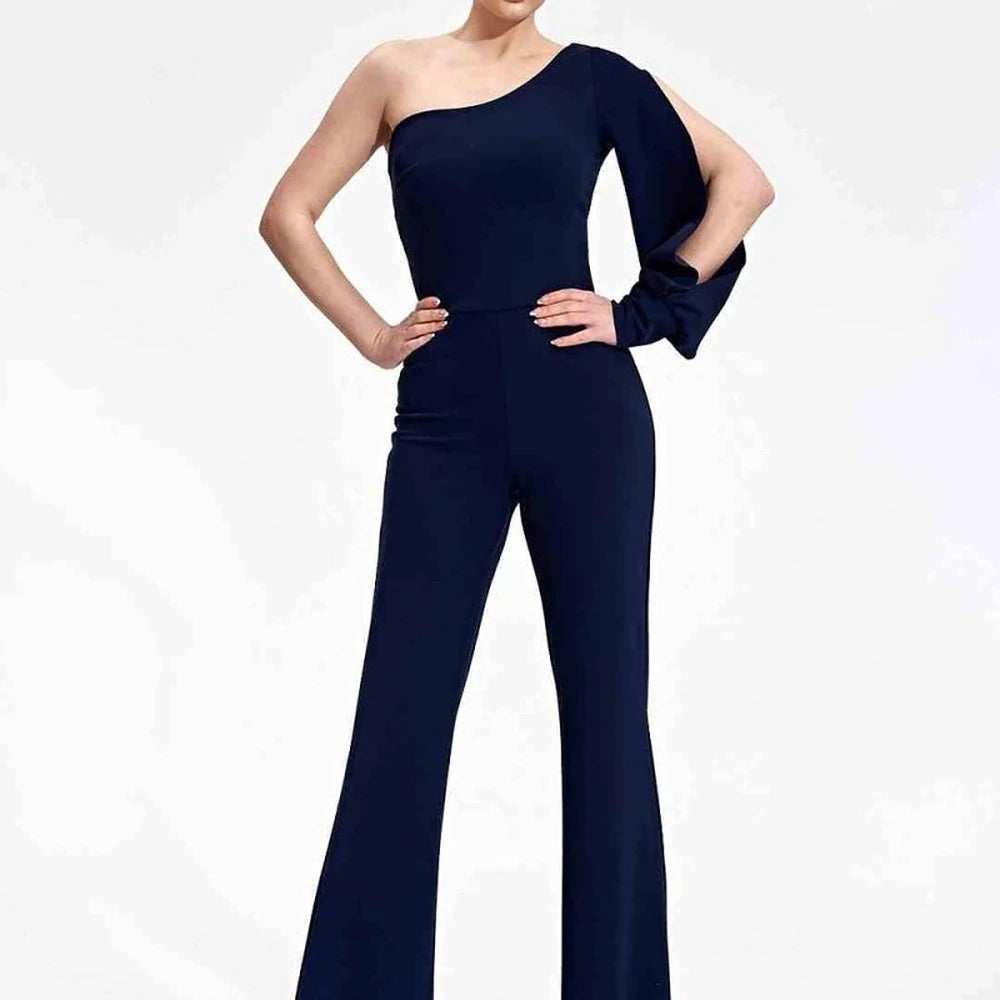 Polyester Spandex Wide Leg Jumpsuit