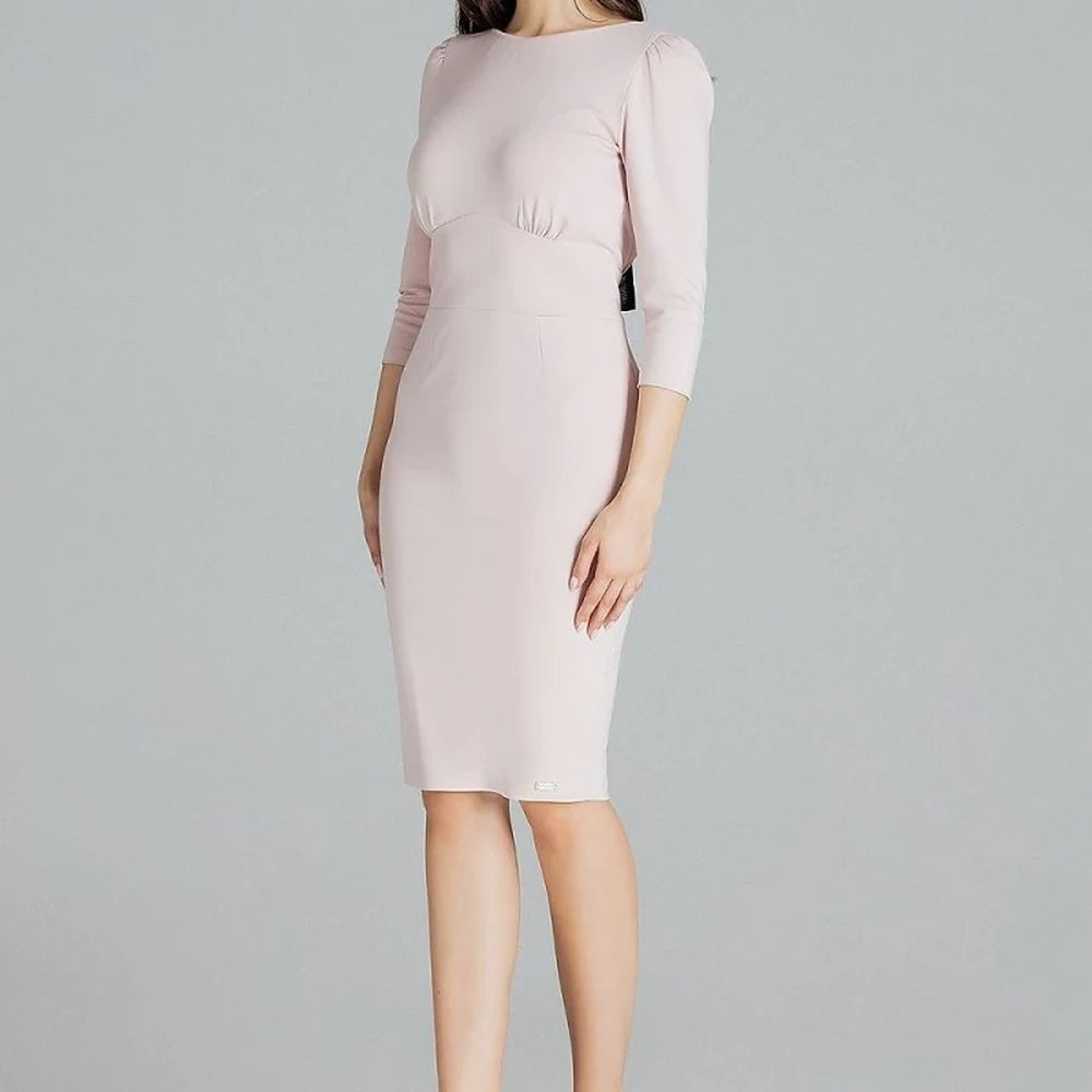 Fitted Midi Dress with Long Sleeves