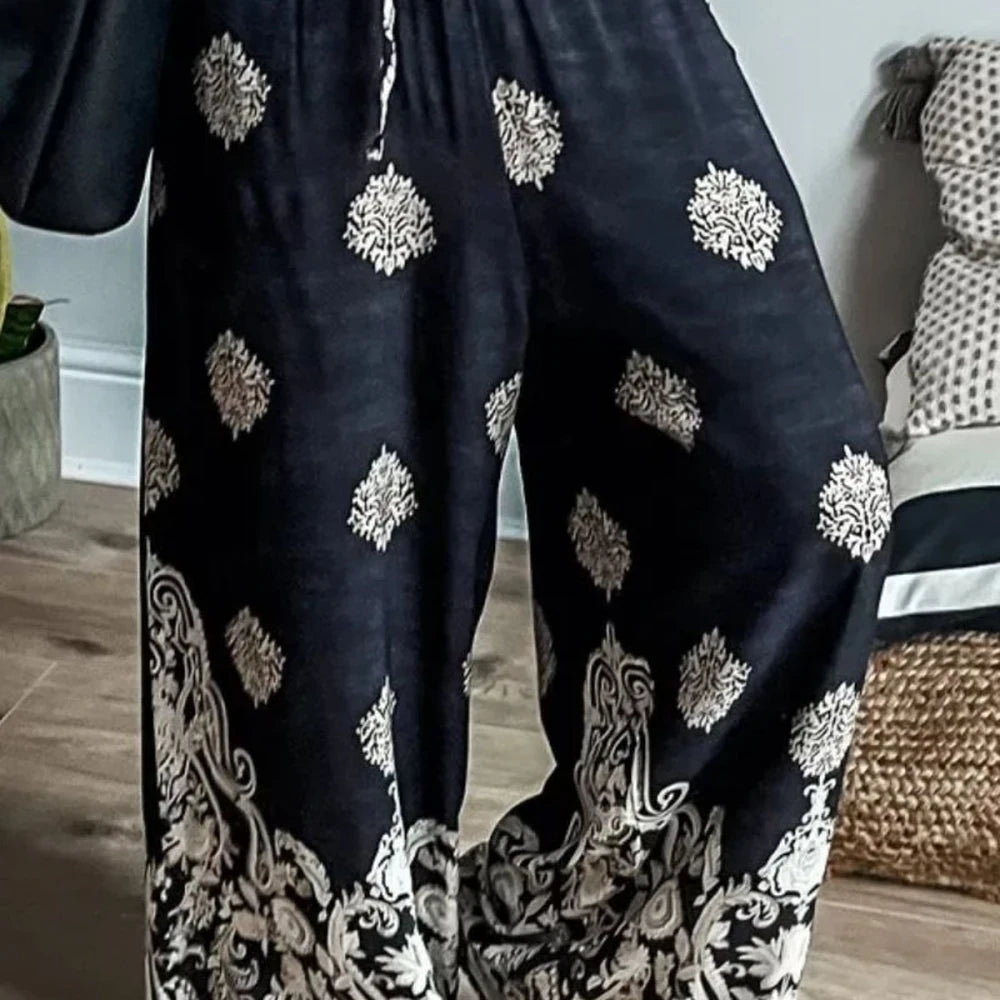 Women's Printed Wide Leg Pants