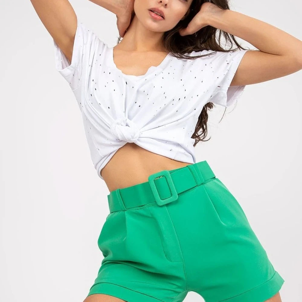Women's Violet Spandex Polyester Shorts