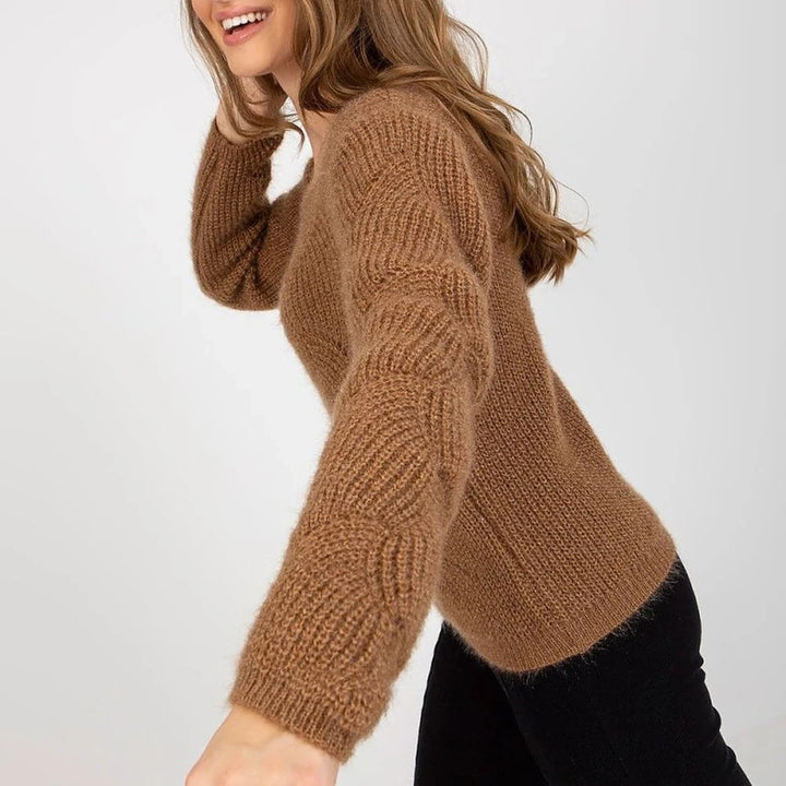 Openwork Mohair Wool Blend Jumper