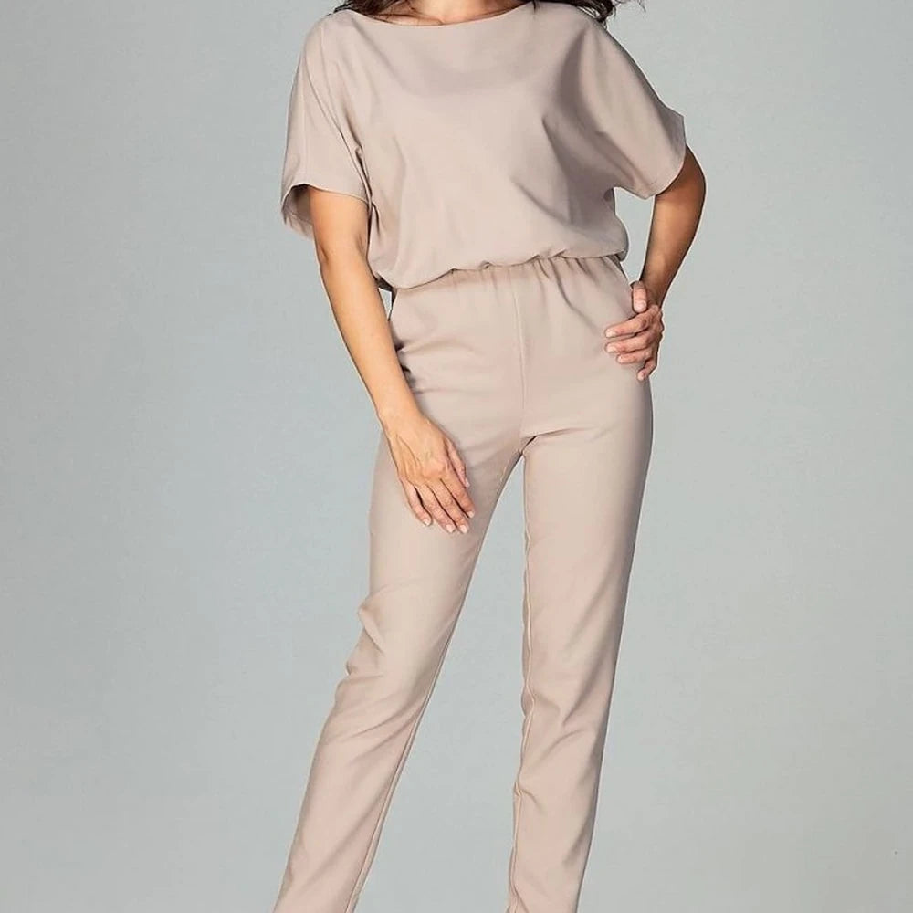 Classic Kimono Sleeve Jumpsuit with Pockets
